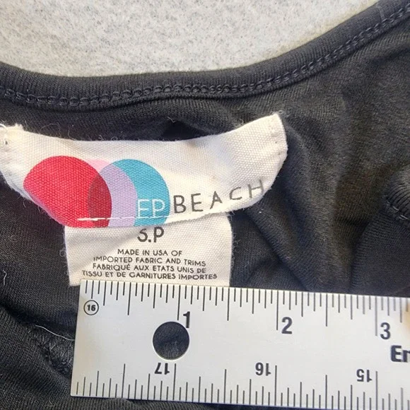 Free People FP Beach Black Tie Strap Midi Dress Low Back Side Slit Pockets S P - Picture 2 of 12